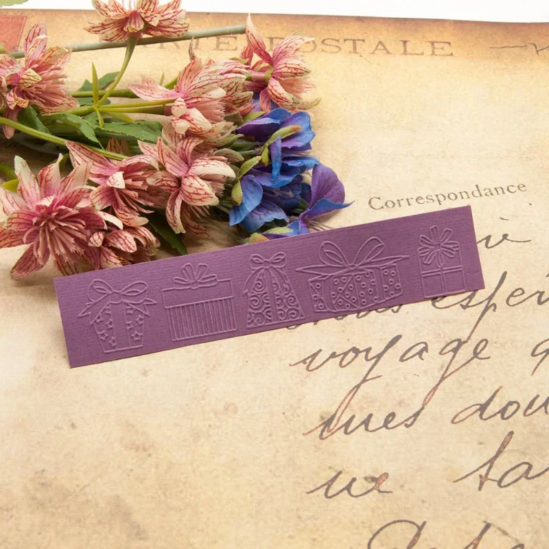 Plastic Embossing Folders Card Making Flower Background Embossing Folders DIY Scrapbooking Paper Craft Album 15x3cm plastic embossing folder