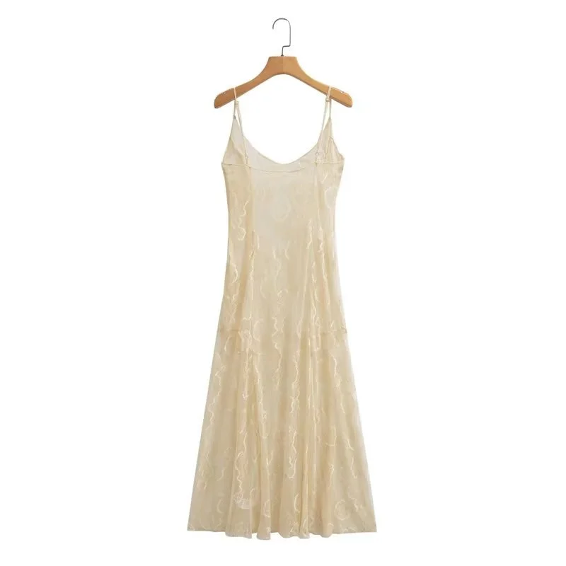 KEYANKETIAN Summer New Semi-Transparent Lingerie Lace Slip Dress