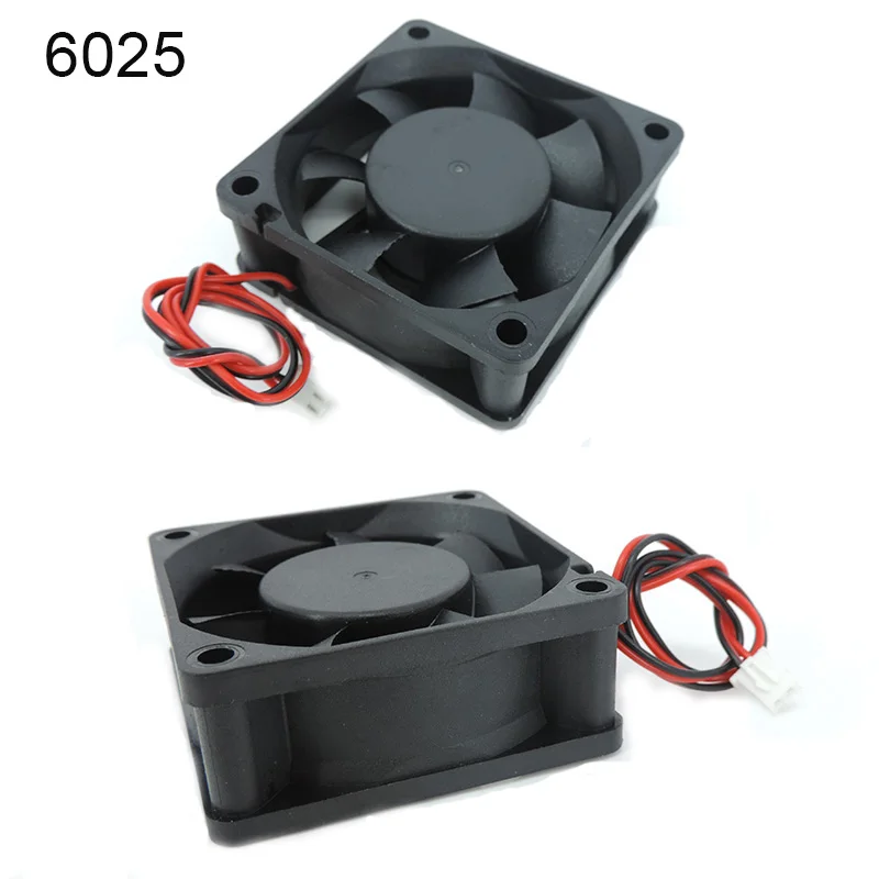 60x60x25mm 6025 DC5V 12V 24V Cooler Fan 60x25mm Brushless Machine Equipment DC Motor Cooling Fan XH2.54 2Pin