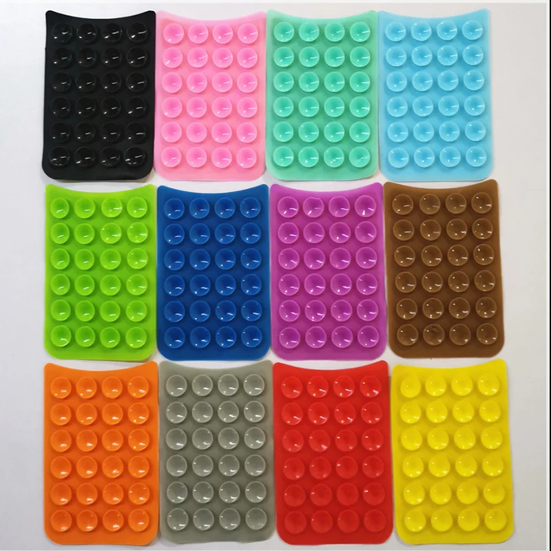 1PC Silicone Suction Cup With 24 Square Suction Cups Silicone World Mobile Phone Fixing Cup Car Mounted Bracket detachable phone holder