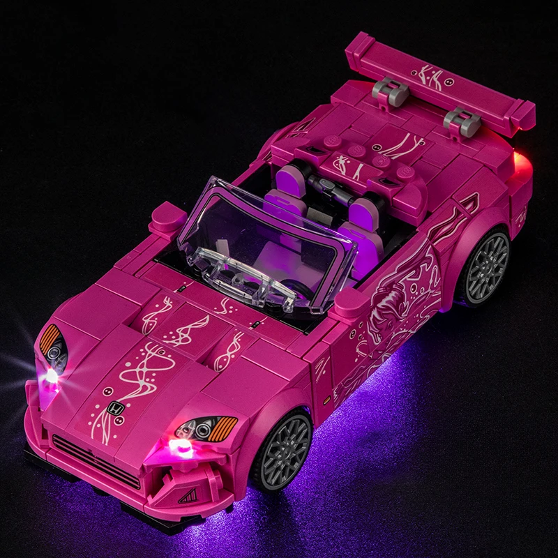 레고 77241 2 Fast 2 Furious S2000 스피드 스포츠카 블록 DIY 장난감 (블록 모델 없음, LED 조명만) 라이트 세트 어린이 선물