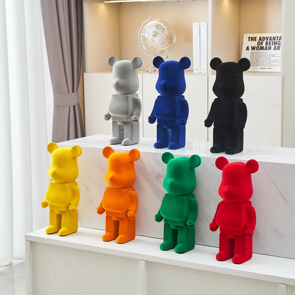 

Exquisite Bearbrick Statue Bear Violence Living Sculptures Room Desk Accessories Figurines for Interior Home Decor Statuette