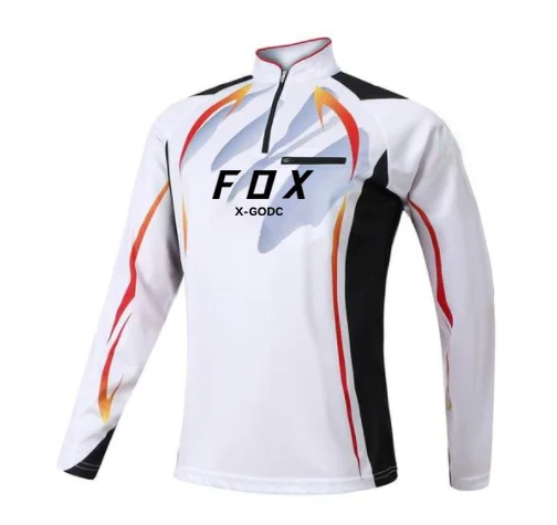 

X-GODC FOX Shirt Outdoor Sports Fishing Clothing Men Fishing Shirts Breathable Quick Drying Coat Hooded Fishing Clothes