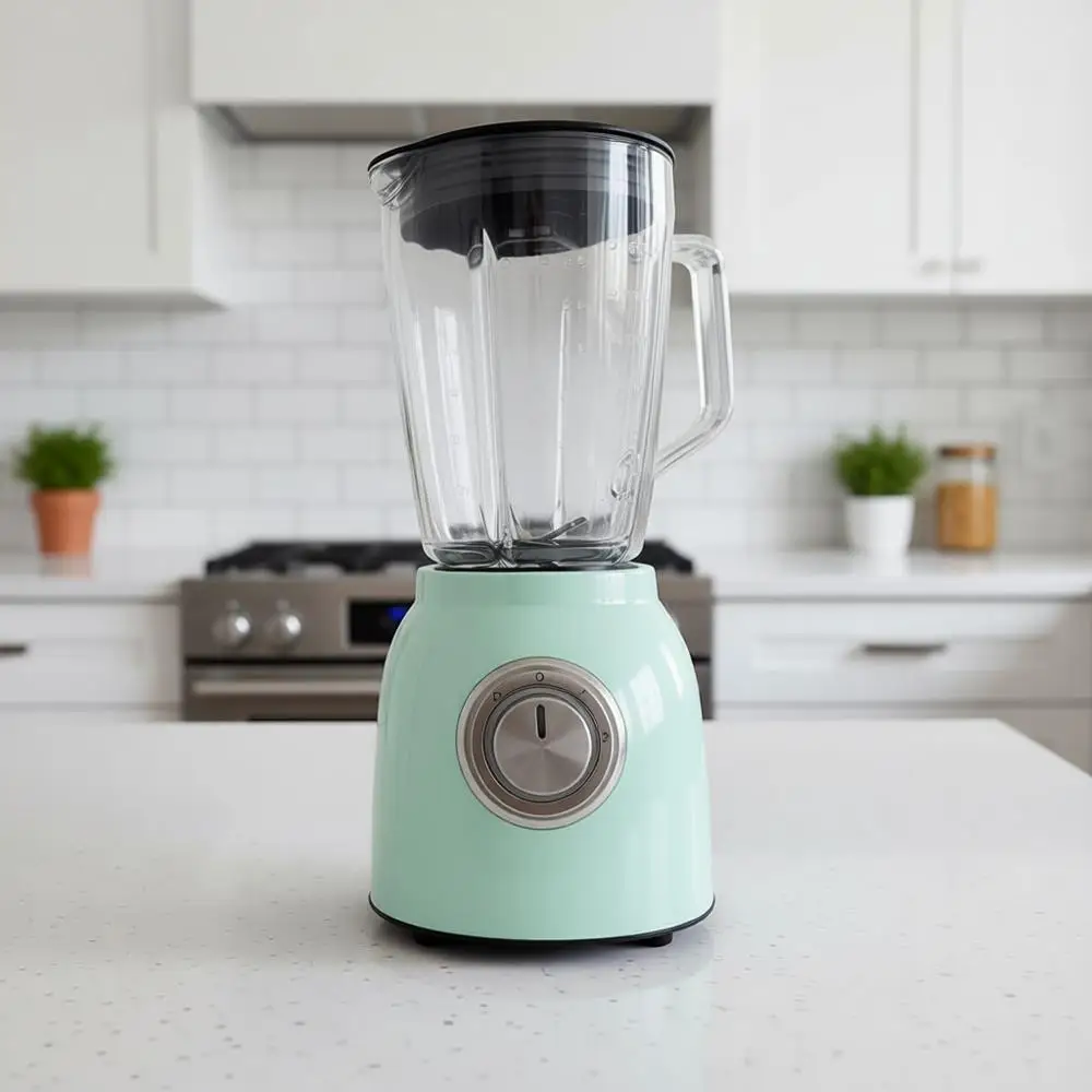 Kitchen Blender, Ice Crusher, 1.550oz Glass Jar, 6-Piece Stainless Steel Blades, 21000RPM, ABS Body, Long Lifespan, Multiple Col