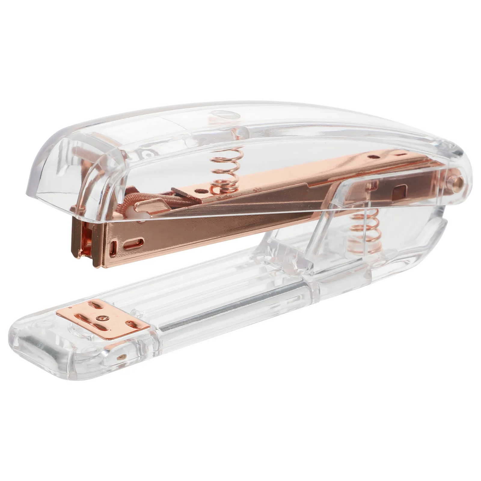 1Pcs 투명 책 스테이플링 도구 교실 홈 오피스 사용을 위한 전문 플라스틱 스테이플러 간단하고 편리한 디자인 데스크탑