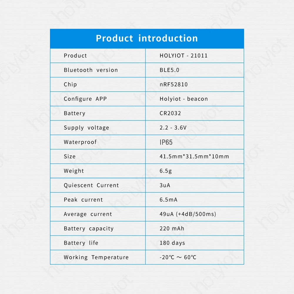 Holyiot Low Energy Beacon Module Indoor Posicionamento Automação Módulos Módulos de Automação Bluetooth 5.0 Nrf52810 Ble - Image 4