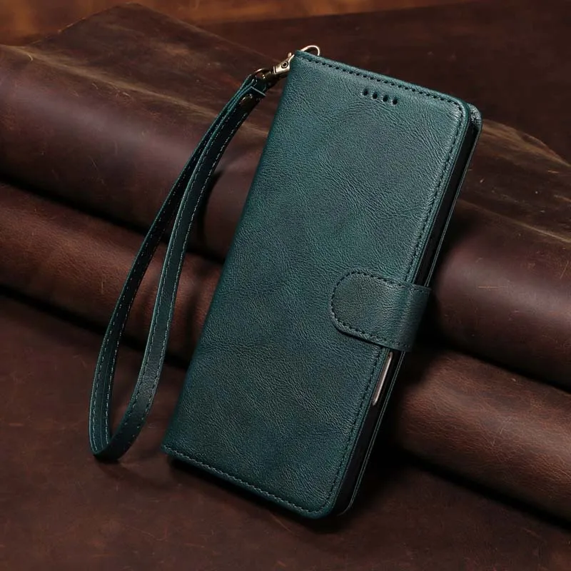 Leather Wallet Phone Case - RFID Blocking, Magnetic Closure, Anti-Theft Protection