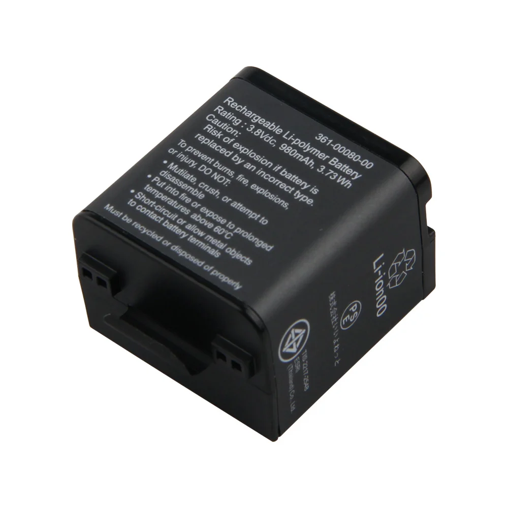 Original Replacement Battery For Garmin Virb X Compact VIRB XE 361-00080-00 Genuine Battery 980mAh