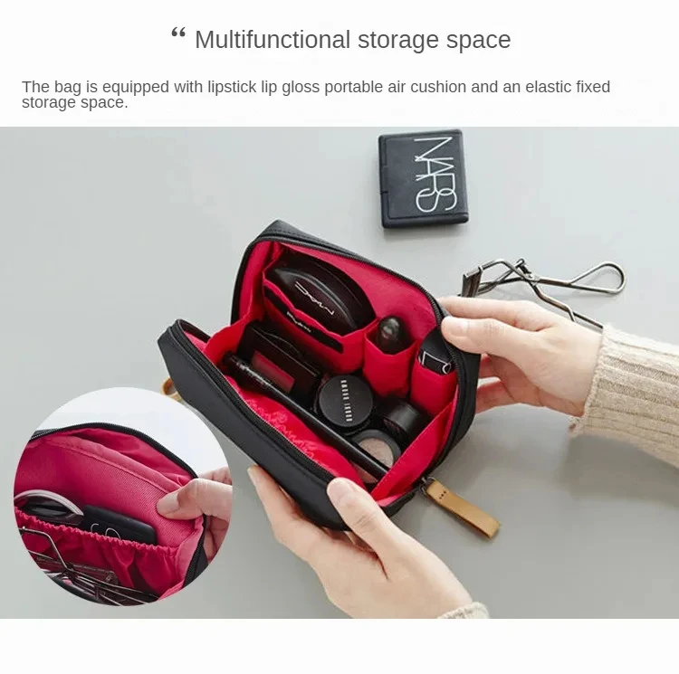 2024 neue Frauen Kosmetik Tasche Einfarbig Koreanischen Stil Make-Up Tasche Tasche Kulturbeutel Wasserdicht Make-Up Organizer Fall Luxus Tasche – Detail 13