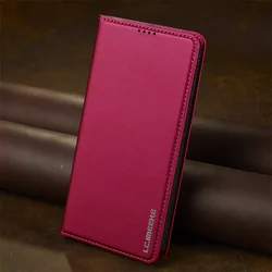 Magnetic Leather Wallet Protective Case with Card Pocket - Elegant Design - Galaxy A56 5G (A4)