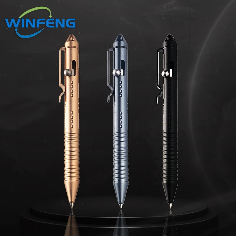 Aluminum Alloy Tactical Pen Self Defense Ballpoint Pen Emergency Glass Breaker EDC Tools For Outdoor Camping Survival Supplies