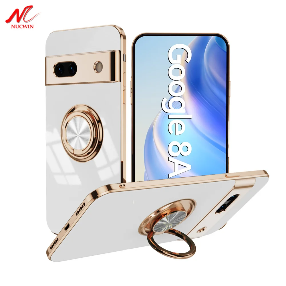 Magnetic Ring Holder TPU Plating Case with Stand