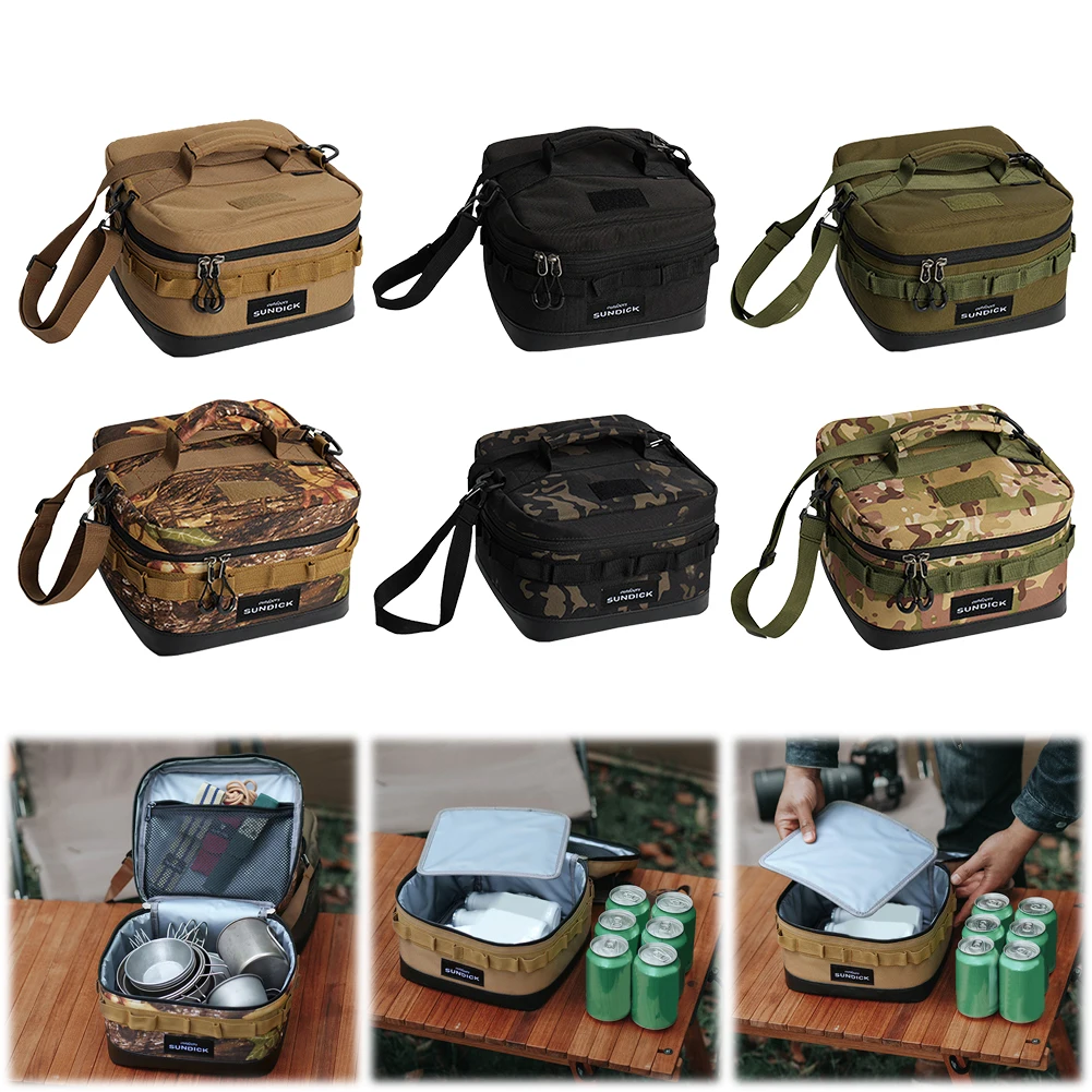 Large Picnic Ice Bag 900D Cloth Camping Travel Organizer Waterproof Thermal Lunch Box for Camping BBQ Family Outdoor Activities