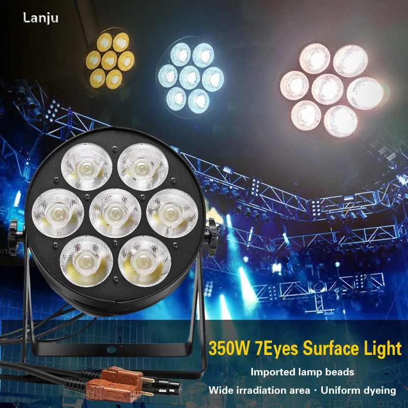 

350W Led Par Light 7Eyes Warm+White COB Light DJ Wedding Party Disco Audience Fill in the lights DMX Controller Stage Lighting