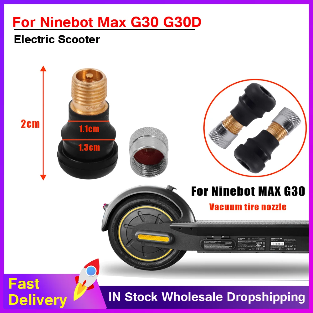 2 Valves Pour Pneu Tubeless Pour Trottinette Xiaomi M365 Pro / Ninebot MAX G30 - TDR