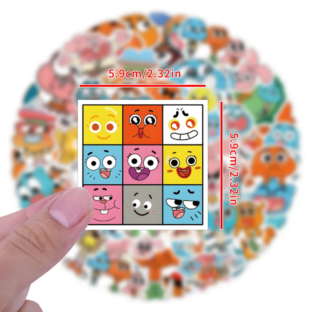 57pcs 놀라운 구슬공의 세계 스티커 다윈 구슬공 DIY 스티커 스크랩북킹 휴대폰 수하물 스케이트보드 방수 데칼