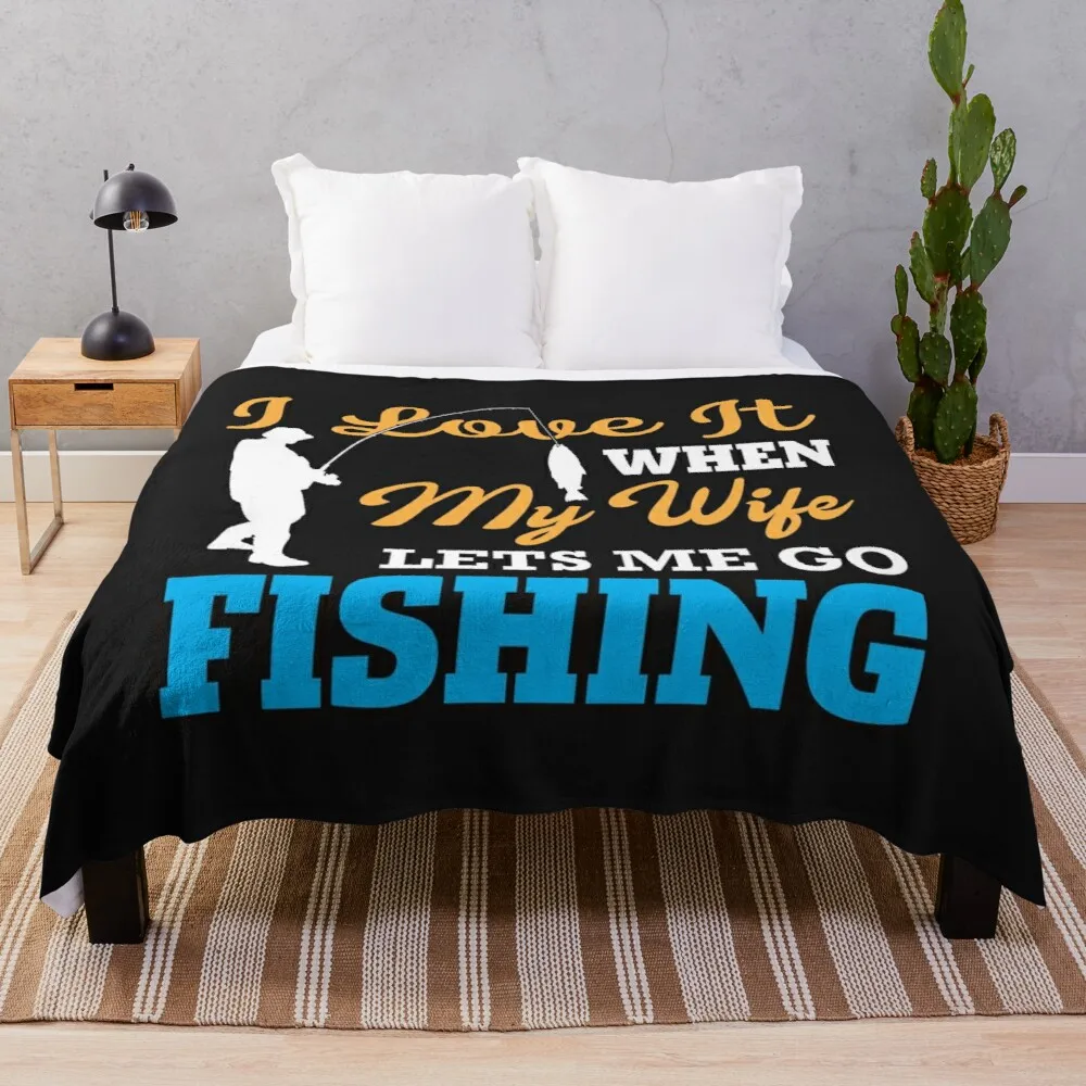 

fish Throw Blanket Retro Blankets Camping Blanket