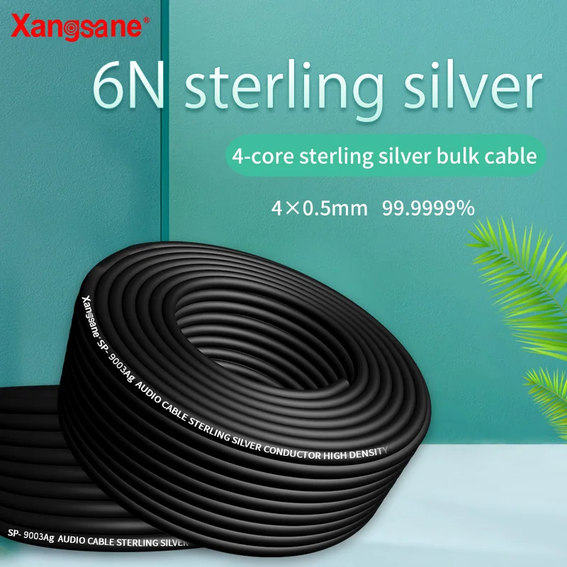 Xangsane-cabo de Sinal de Áudio Prata Pure Xlr Balance Line Machine Line Hifi Four-core 6n Único Cristal Sp-9003ai - Image 5