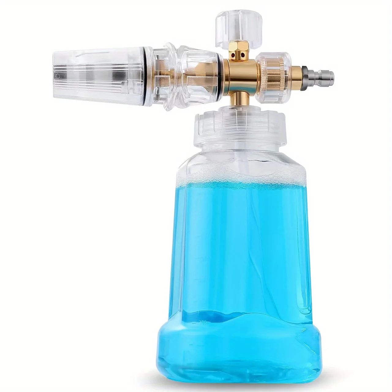 High pressure foam spray bottle 1/4 '' quick connection foam cannon adjustable fan-shaped nozzle for car cleaning 5