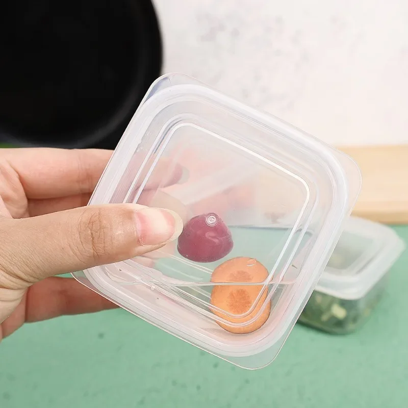 Mini Food Storage Boxes Small Plastic Fresh Container Portable Outdoor Picnic Food Packaging Case Refrigerator Meat Sealed Boxes 4