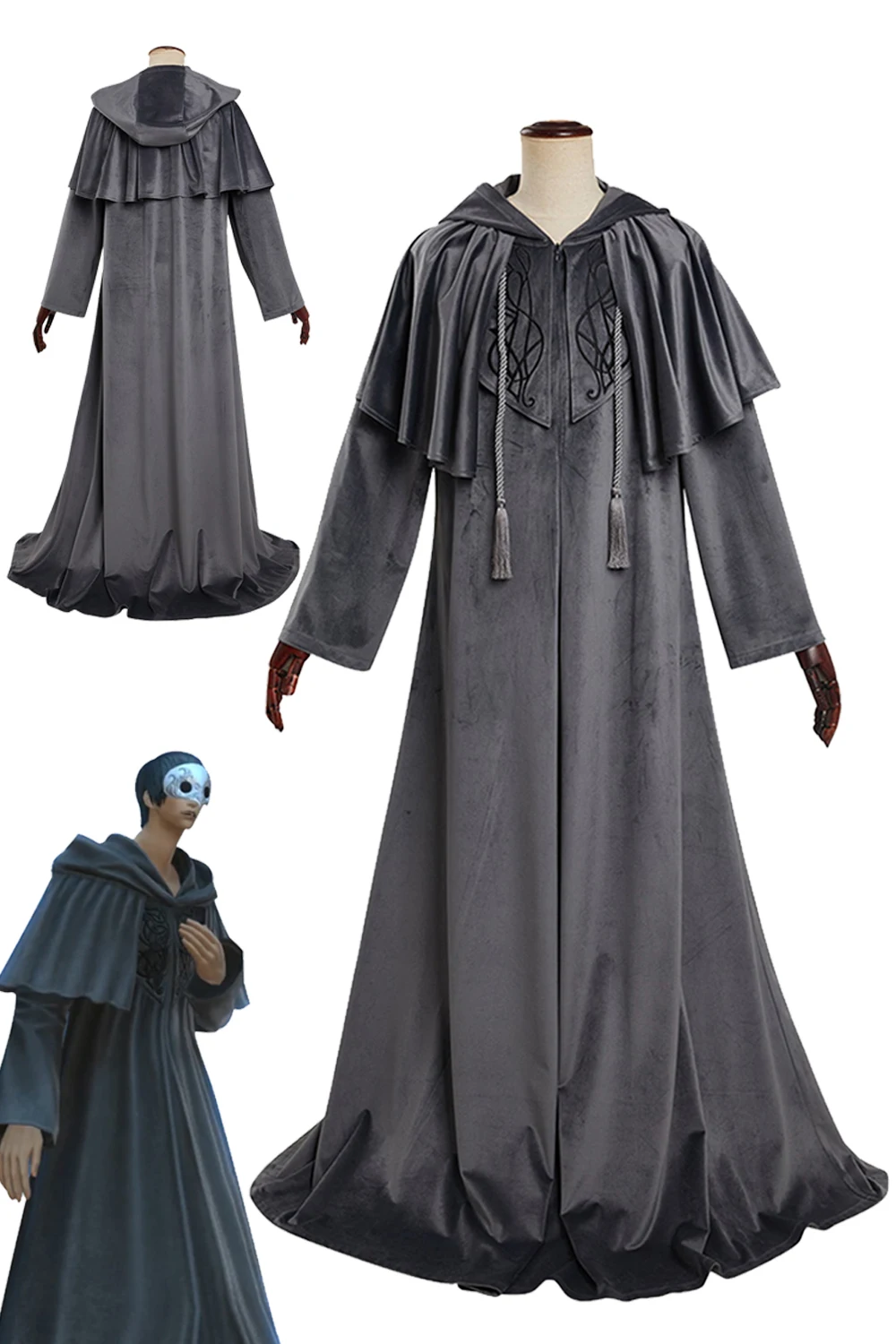 

Emet Selch Hythlodaeus Cosplay Cloak FF14 Game Final Cos Fantasy Cape Outfit Halloween Carnival Roleplay Suit For Men Male Adult