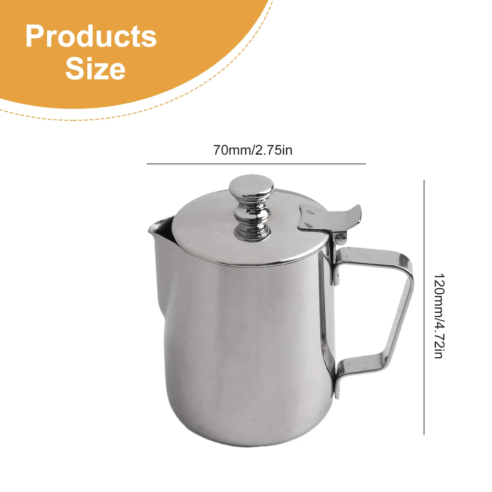 

Stainless Steel Milk Frothing Pitcher With Lids Espresso Steam Coffee Barista Kettle Latte Cappuccino Milk Cream Cup Jug