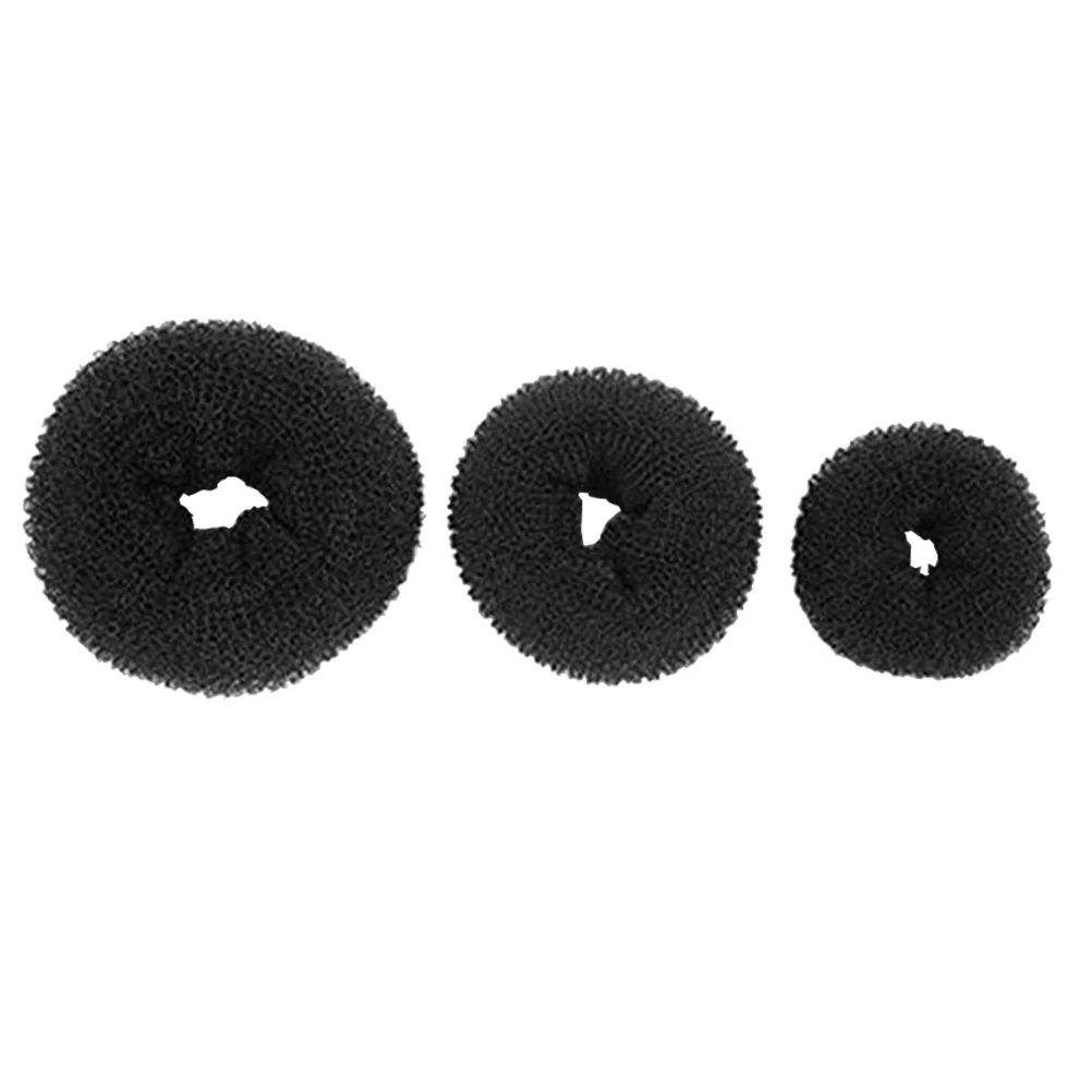 3pcs Hair Donut Bun Maker Hair Ring Styler Bun Form Shaper Chignon Maker For Women nylon bun maker hair styling tool