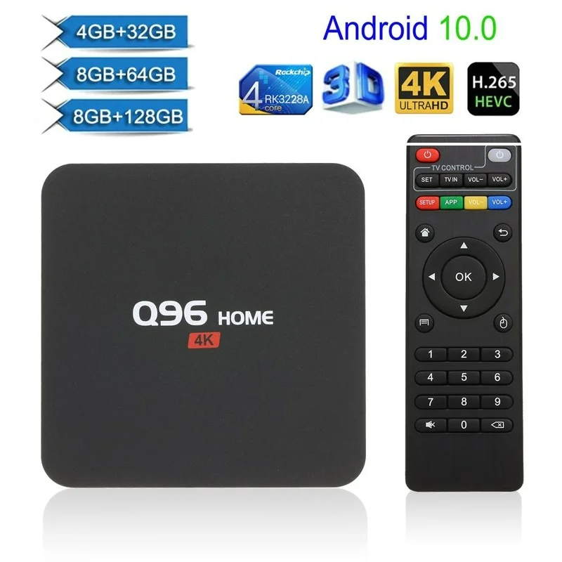

2GB+16GB Smart TV Box 3D UHD 4K 24G WiFi H265 Quad Core Set Top Box For Media player Home Theater
