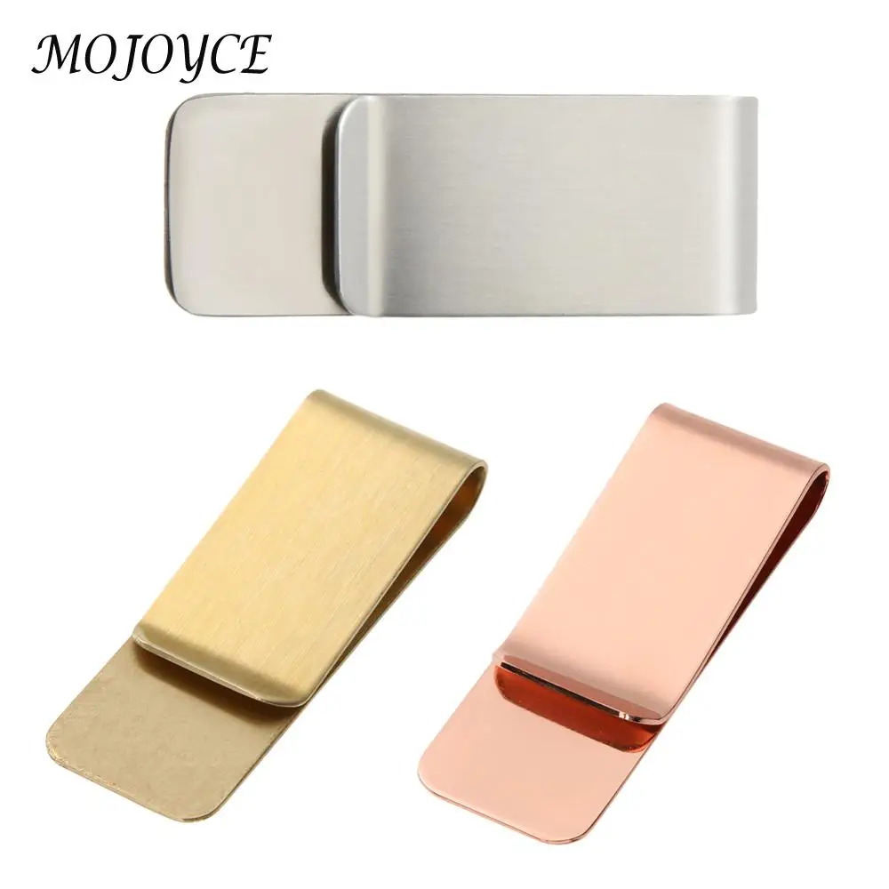 Stainless Steel Print Silver Cash Clamp Creative Business Banknote Folder Portable Minimalist Multifunctional for Pocket Purse