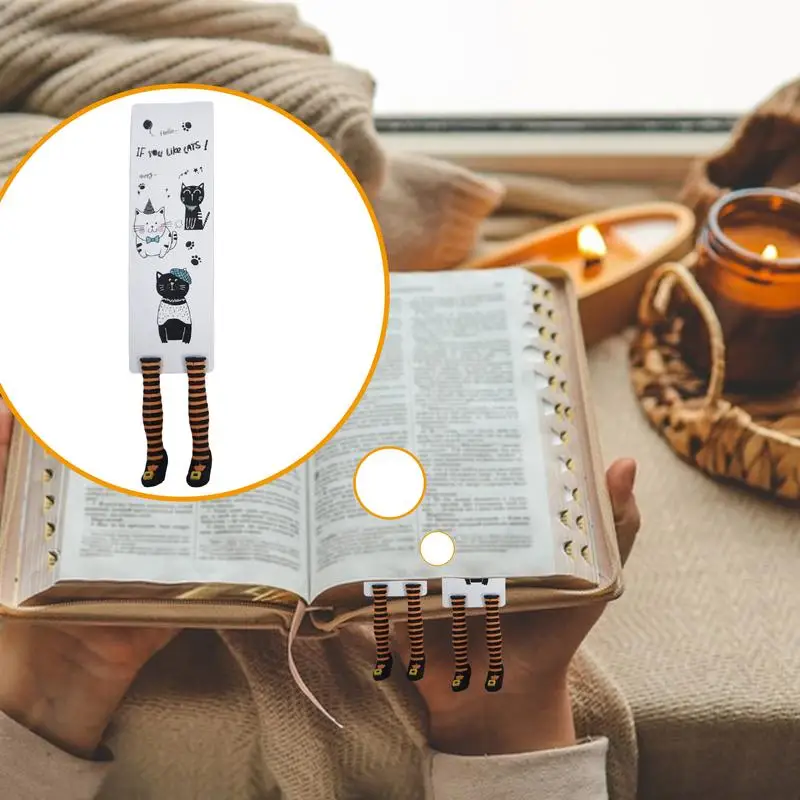 Wicked Witch Feet Bookmark 3D Book Marks For Reading Unique High Heels Book Marker Handmade Funny Bookmark For Bookworm And Book