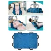 Positioning Bed Pad with Handles Mattress Protection for Turning Sliding,Washable Waterproof 8 Handle Incontinence Bed Pad 4