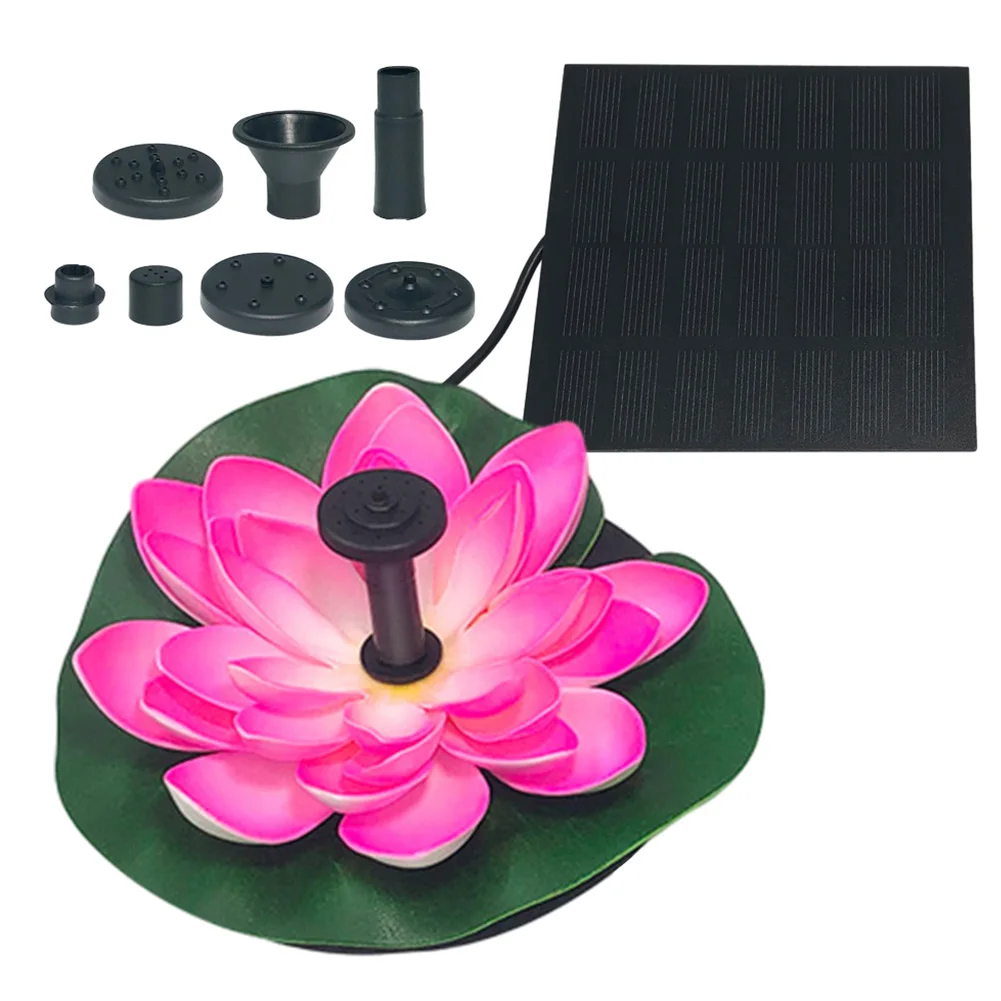 Solar Powered Lotus Shape Garden Fountain for Pond Decoration