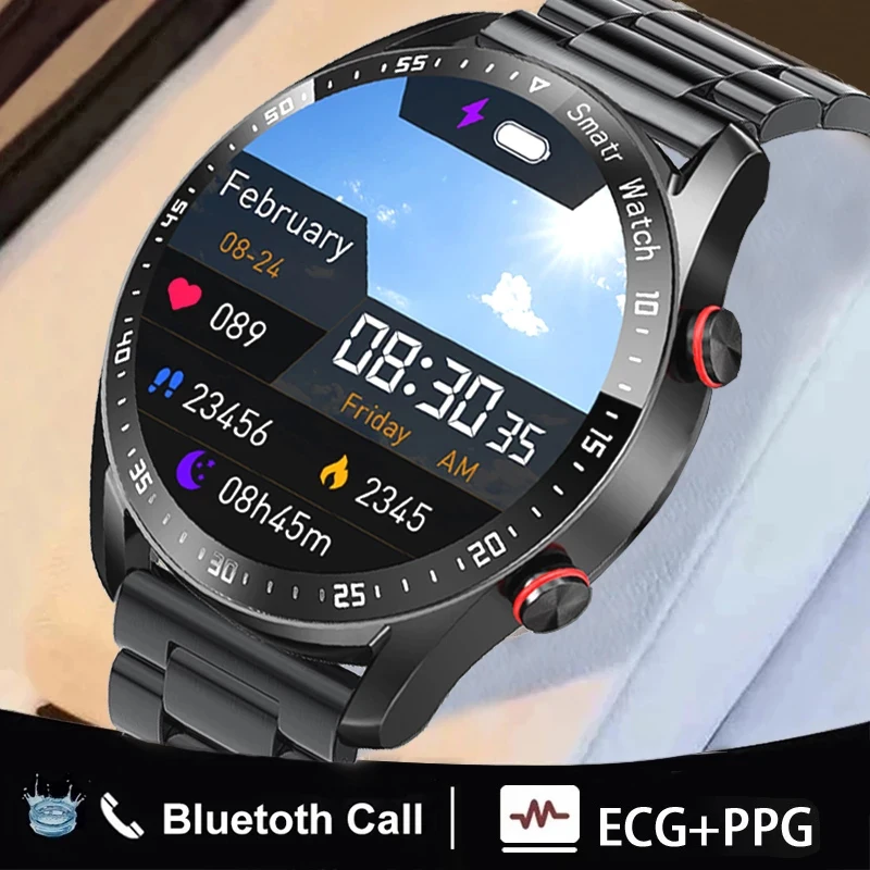 2022 New Bluetooth Call Ecg+ppg Smart Watch Music Player Man Watch