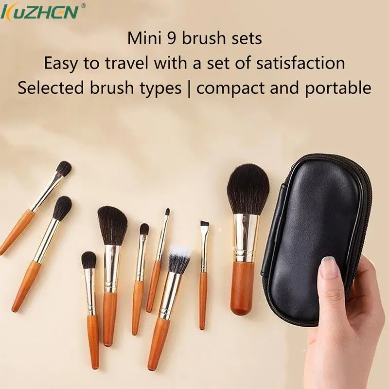 10-teiliges Mini-Make-up-Pinsel-Set In Rosa – Mit Tasche, Perfekt Für Reisen