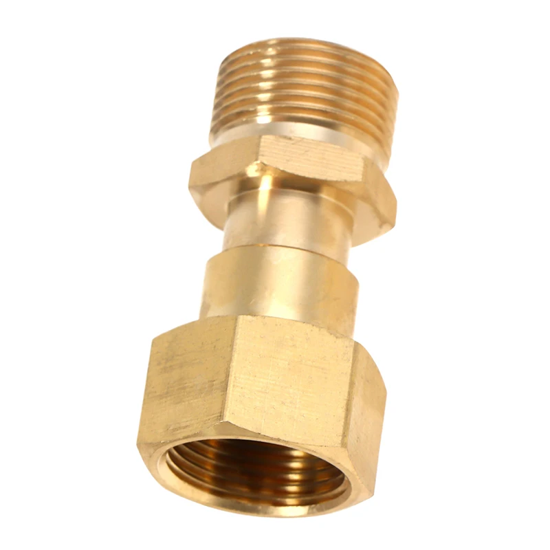 

1PC M22 14mm Brass High Pressure Washer Swivel Joint Connector Hose Fitting Thread 360 Degree Rotation Hose Sprayer Connector