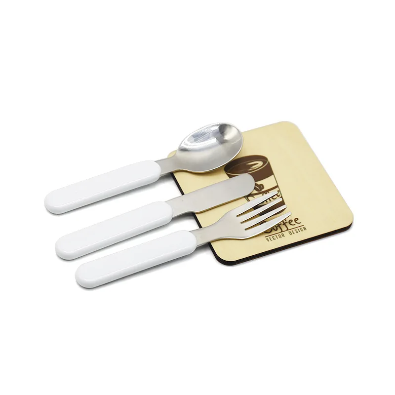 Sublimation Blank Metal Tableware Aldult Kids Knife Spoon Fork Lunch Box Workplace Camping School Picnic Cutlery cutlery set western style cutlery set picnic cutlery set stainless steel cutlery set camping cutlery set