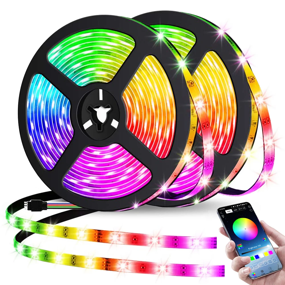 

Светодиодная лента с Bluetooth, 5 В, RGB 2835, USB
