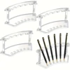 Pen Holder, 2 Pieces 6-Slot Pen Display Stand Multifunctional Acrylic Display Stand Eyebrow Pen Stand Makeup Brush Rack Organize 2