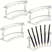 Pen Holder, 2 Pieces 6-Slot Pen Display Stand Multifunctional Acrylic Display Stand Eyebrow Pen Stand Makeup Brush Rack Organize 2
