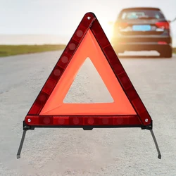 Car Triangle Warning Sign Foldable Warning Triangle Red First Aid Emergency Triangle Triangle Warning Reflector Automobile Parts