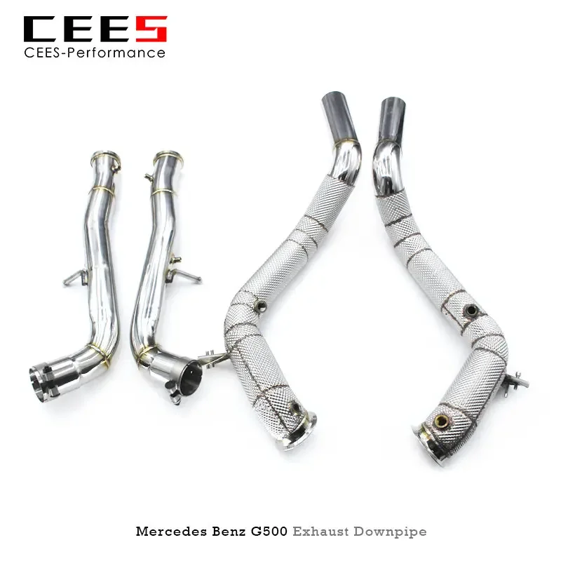 CEES Exhaust Downpipe For Benz G500 G550 G63 W464 4.0T-Stainless Steel Downpipe without catalyst Exhaust Pipe