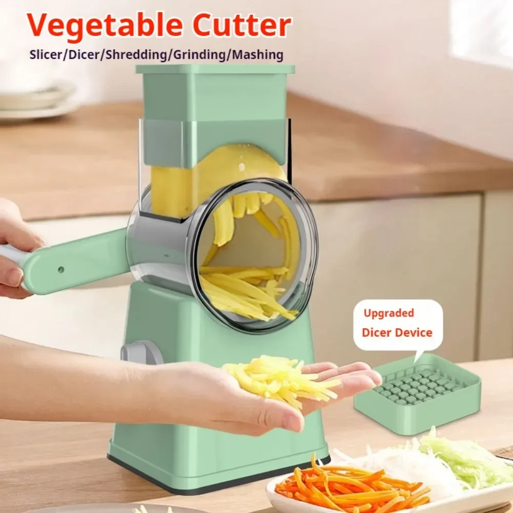 Premium Multi-Purpose Vegetable Chopper-Slices, grinds, chops and julienne fruits without much effort-Includes container,