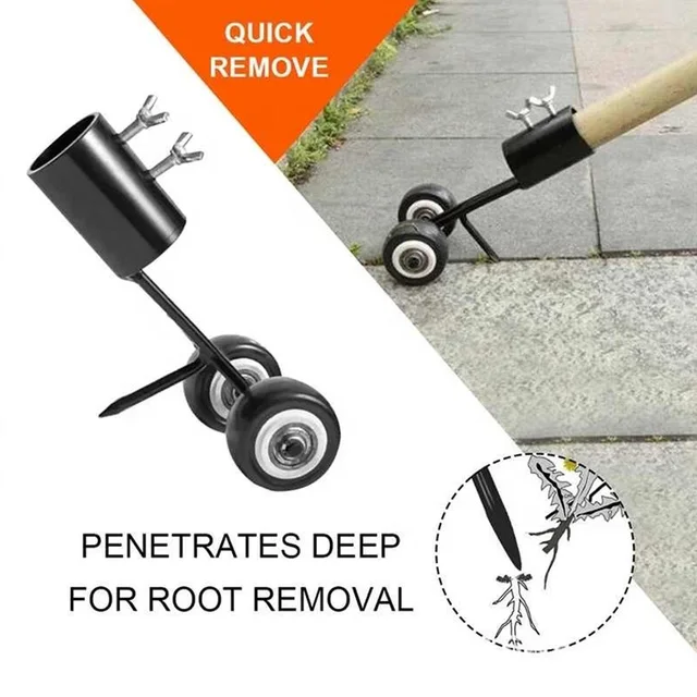 Fast Stand Up Weeding Tools With Wheels Portable Durable Weeds Trimmer For Courtyards Weeds 5