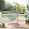 300lbs Hammock Chair Heavy Duty Hanging Chair Stand Only 360 Degree Rotation C Stand Frame, Patio Swings 1