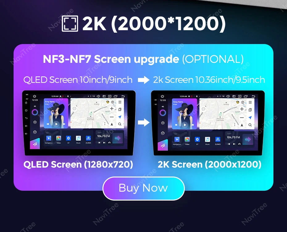 

Navitree NF Series Upgraded 2K Screen