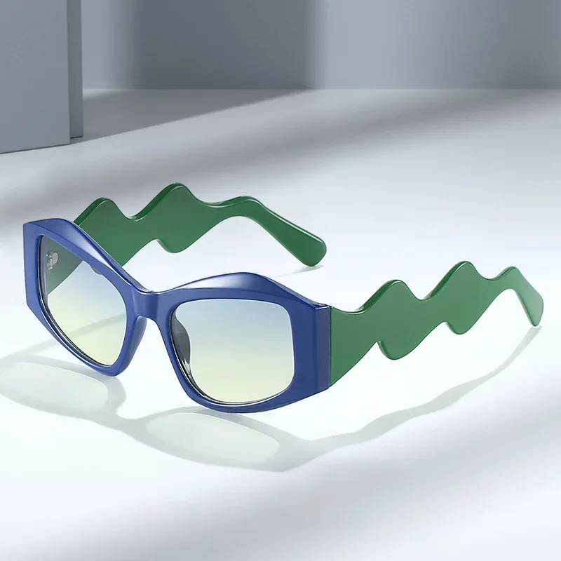 

Новые солнцезащитные очки неправильной формы европейские и американские индивидуальные очки с волнистыми дужками Модные индивидуальные солнцезащитные очки для женщин