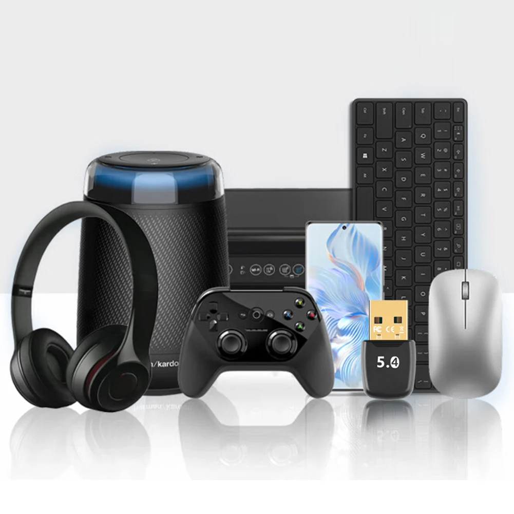 USB 블루투스 호환 5.4 어댑터 오디오 송신기 수신기 드라이버 무료 무선 BT5.4 동글 PC 노트북 컴퓨터용