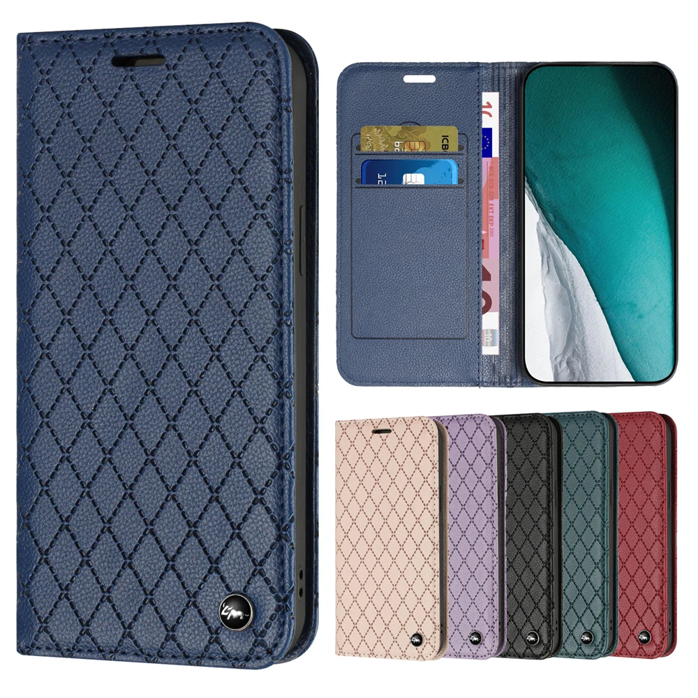 Nuova Custodia In Pelle Magnetica Xcover 6 Pro Per Samsung Galaxy Xcover 5 Pro 2 Funda Skin Feel Wallet Cover Plaid In Rilievo