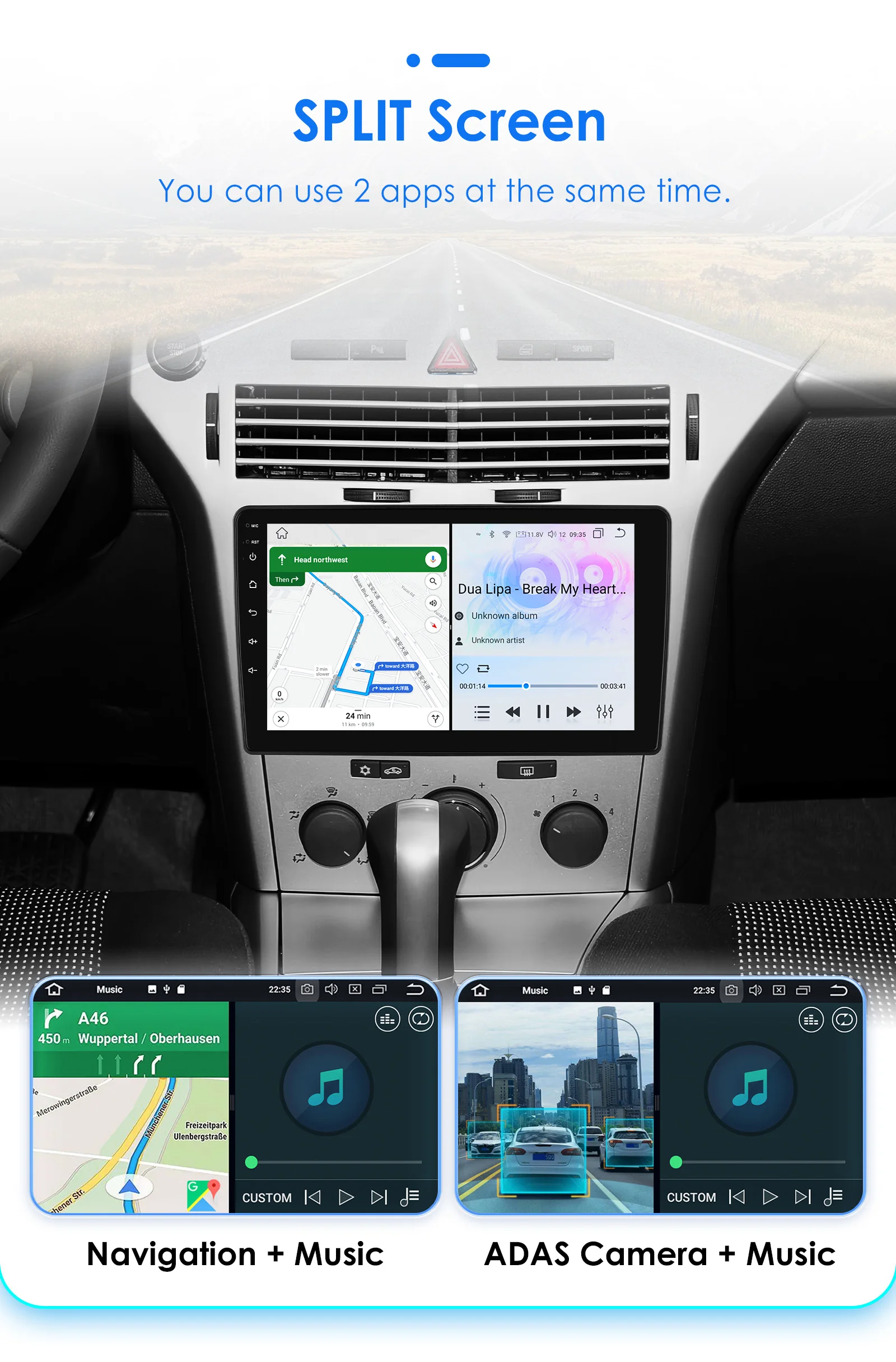 Radio de Coche Android Universal 2Din de 9'' para Opel Astra H G J Zafira B Corsa C D Antara Vectra Vivaro GPS RDS DSP CarPlay Autoradio 4