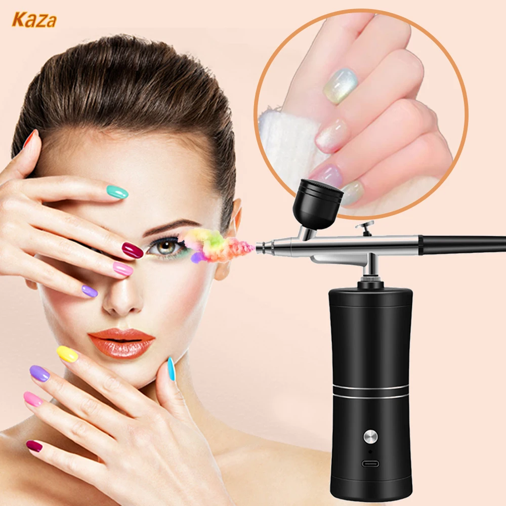 

Портативный Аэрограф для ногтей с компрессором, аэрограф для ногтей с компрессором для дизайна ногтей, тортов, макияжа, живописи, рукоделия